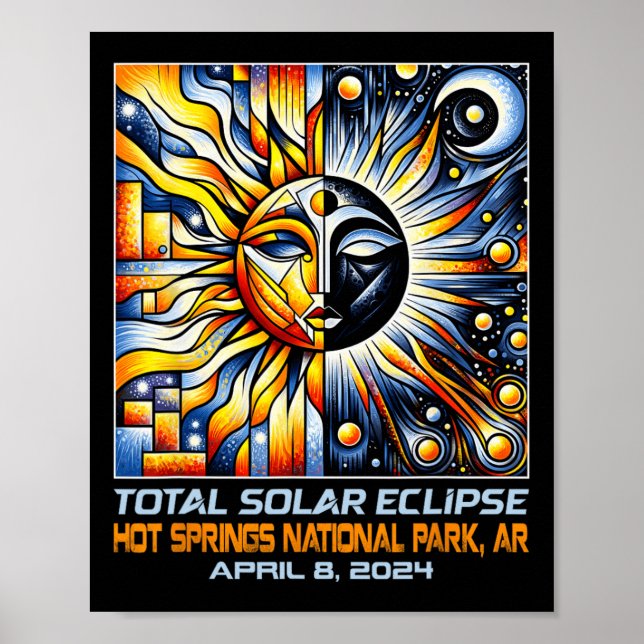 Poster Total de Primaveras Quentes Solares Eclipse Ar Ark (Frente)