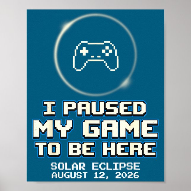 Poster Total do Eclipse Solar Totalidade Gamer para Crian (Frente)