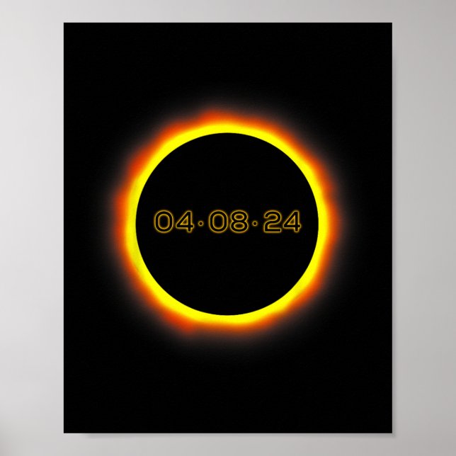 Poster Total Eclipse Solar 04.08.2024 Totalidade 1 (Frente)