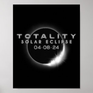 Poster Total Eclipse Solar 04.08.2024 Totalidade 2