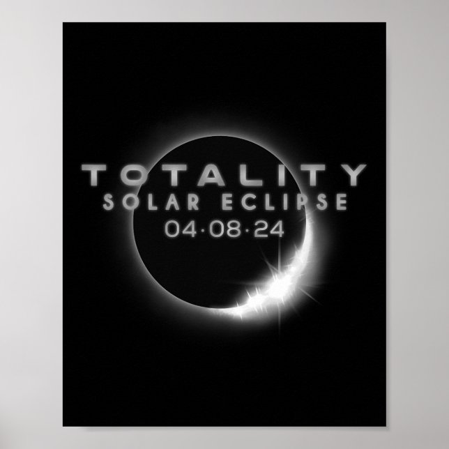 Poster Total Eclipse Solar 04.08.2024 Totalidade 2 (Frente)