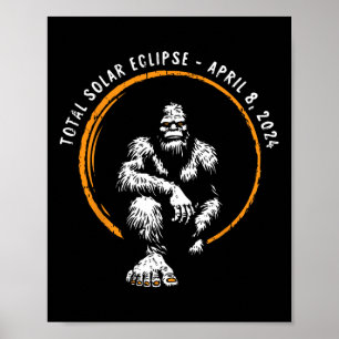 Poster Total Eclipse Solar Abril 8 2024 Totalidade