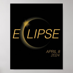 Poster Total Solar 4.08.24 América Eclipse Solar Total