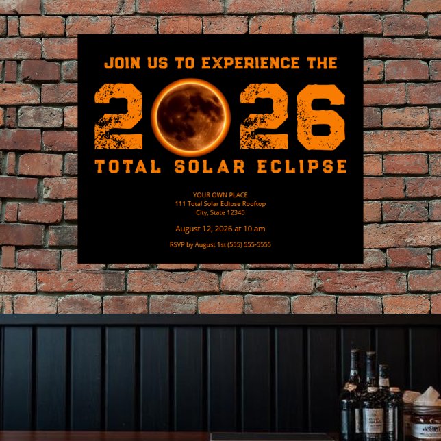 Poster Total Solar Eclipse 2026 Event (Total Solar Eclipse 2026 Event Poster )