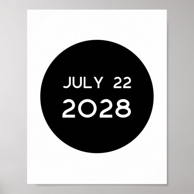 Poster Total Solar Eclipse 2028 New Zealand _1  (Frente)