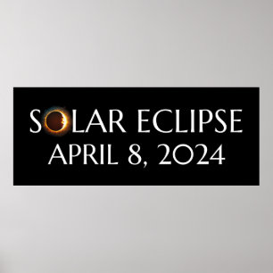 Poster Total Solar Eclipse EUA 8 de abril de 2024