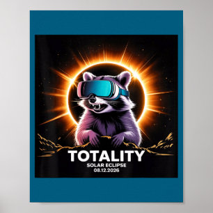 Poster Total Solar Engraçado Totalidade de 12 de Agosto