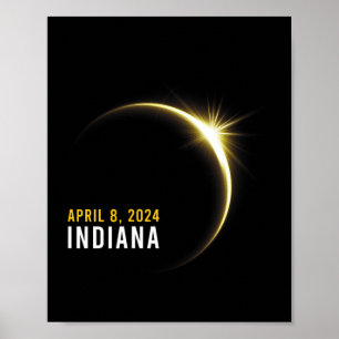 Poster Totalidade 04 08 24 Eclipse Solar Total 2024 India