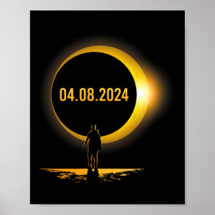 Poster Totalidade 04 08 24 Eclipse Solar Total Engraçado