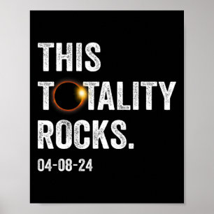 Poster Totalidade das Rochas Engraçadas Eclipse Solar Tot