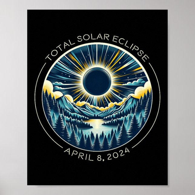 Poster Totalidade do céu de artéria solar com abril (Frente)