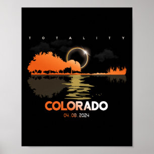 Poster Totalidade do Violão Solar Eclipse Colorado
