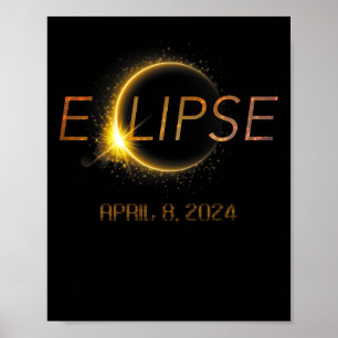 Poster Totalidade Eclipse 4.08.24 Eclipse Solar Total 202
