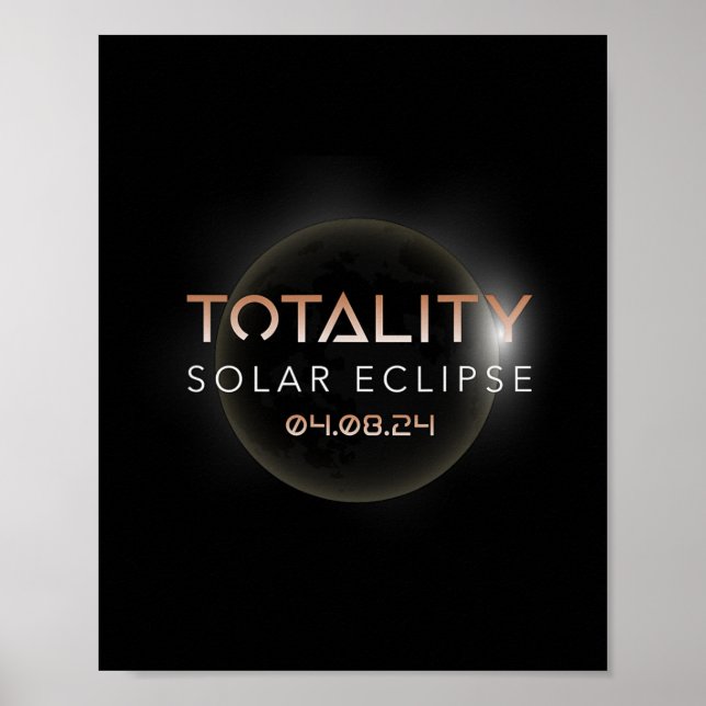 Poster Totalidade Eclipse Solar 4 8 2024 Evento Comemora- (Frente)
