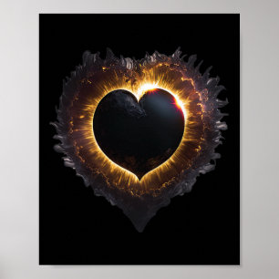 Poster Totalidade Girls Forma Cardíaca Total Eclipse Sola