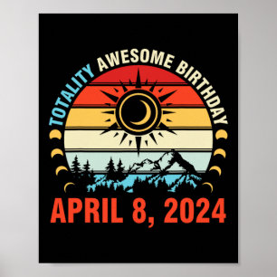 Poster Totality Solar Eclipse Awincrível Aniversário de 8