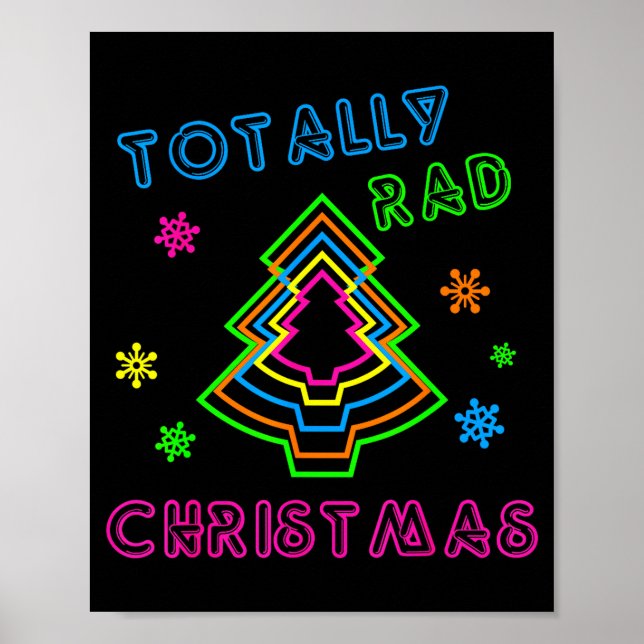 Poster Totally Rad Christmas - 80s Retro Christmas  (Frente)