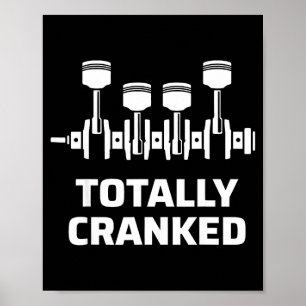 Poster Totalmente ligado humor engraçado mecânico motor d