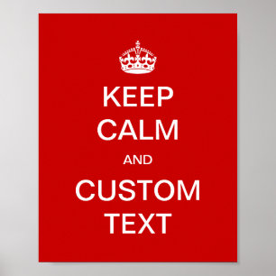 Poster Totalmente personalizado Mantenha a calma e person