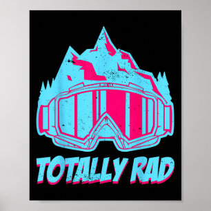 Poster Totalmente 'Rad', óculos Retro Esqui Vintage 80s 9