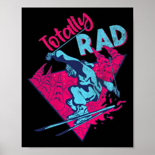 Poster Totalmente Radical, Esqui Retro Vintage Anos 80 90