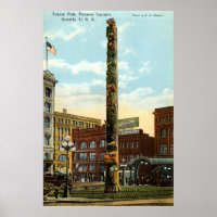 Totem Pole, Pioneer Sq., Seattle 1915, safra