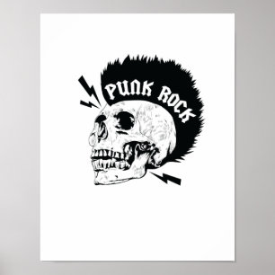 Poster Totenkopf "Punk Rock"