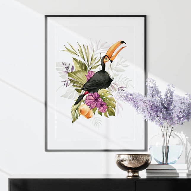 Poster Toucan Parrot Watercolor Art (Criador carregado)
