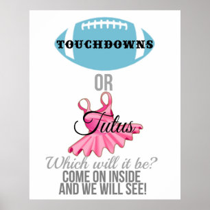 Poster Touch-downs ou tutus revelam sinal de boas-vindas