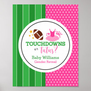 Poster Touchdowns ou Revelação de Gênero de Tutus