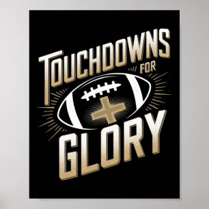 Poster Touchdowns Para Jovens Cristãos De Futebol