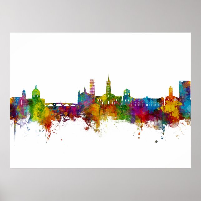 Poster Toulouse France Skyline (Frente)
