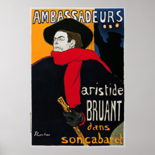 Poster Toulouse-Lautrec: Ambassadeurs Aristide Bruant