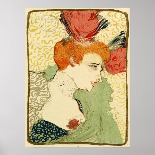 Poster Toulouse-Lautrec - Bust Of Mlle. Marcelle Lender (Frente)