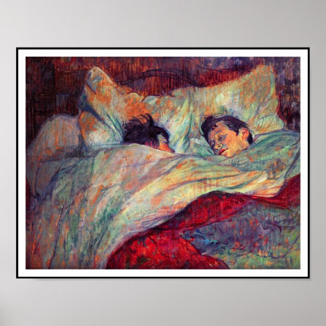 Poster Toulouse-Lautrec - Casal Na Cama (Frente)