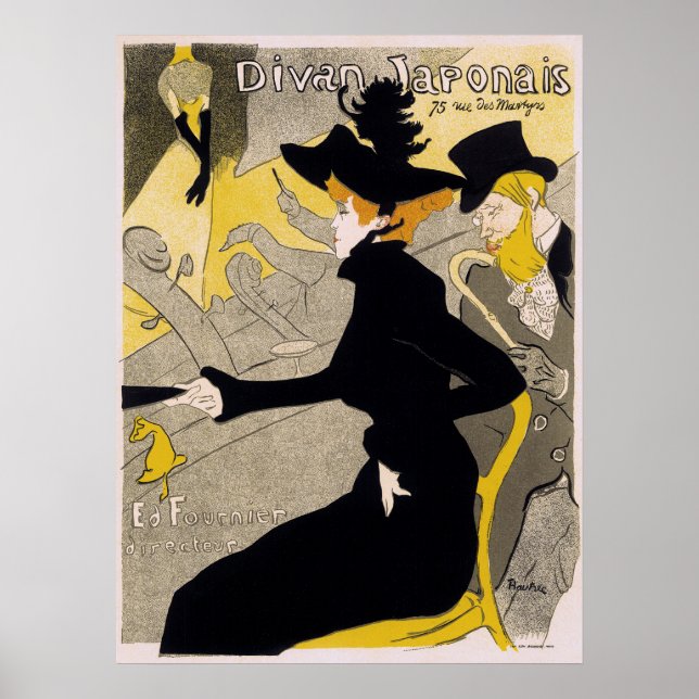 Poster TOULOUSE-LAUTREC - DIVAN JAPONAIS c. 1892 (Frente)
