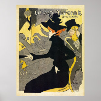Pôster Toulouse Lautrec: Divan Japonês (salão musical)