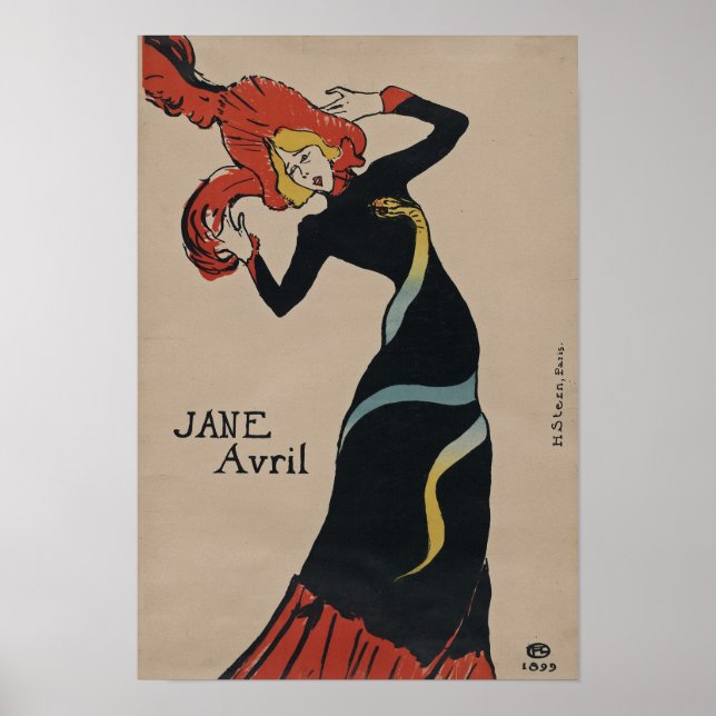 Poster Toulouse-Lautrec Jane Avril (Frente)