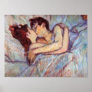 Poster Toulouse Lautrec - Na Cama, Os Amantes Lésbicas Be