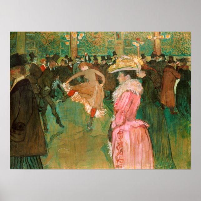 Poster Toulouse-Lautrec - Na Rota, A Dança (Frente)
