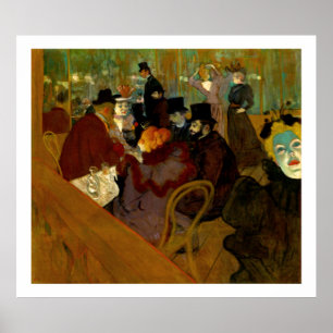 Pôster Toulouse-Lautrec: No Moulin-Vermelho
