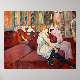 Poster Toulouse-Lautrec - No Salão, Rue des Moulins