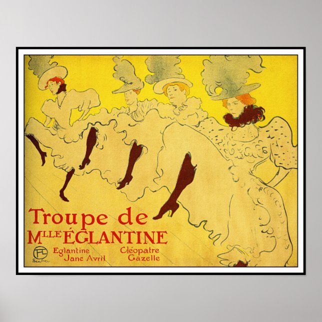Poster Toulouse Lautrec - Troupe de Mlle Eglantine (Frente)