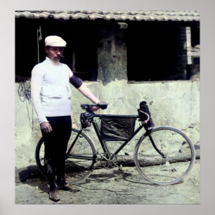 Poster Tour De France 1903 Winner Maurice Garin Colorized