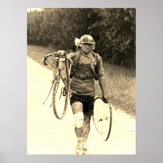 Poster Tour de France 1928 Italian Giusto Cerutti Sepia