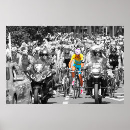 Poster Tour de France Yellow Jersey Peloton Cycling Race