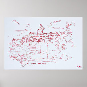 Poster Tourettes sur Loup, Provença Sul da França