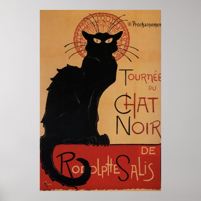Pôster Tournée du Chat Noir, Théophile Steinlen (Frente)