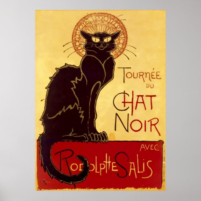 Poster Tournée du Chat Noir, Théophile Steinlen (Frente)