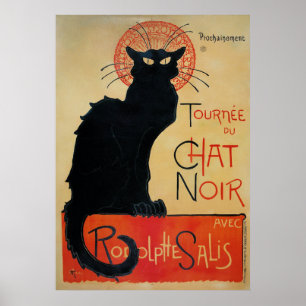 Pôster Tournee du Conversa Noir Theophile Steinlen